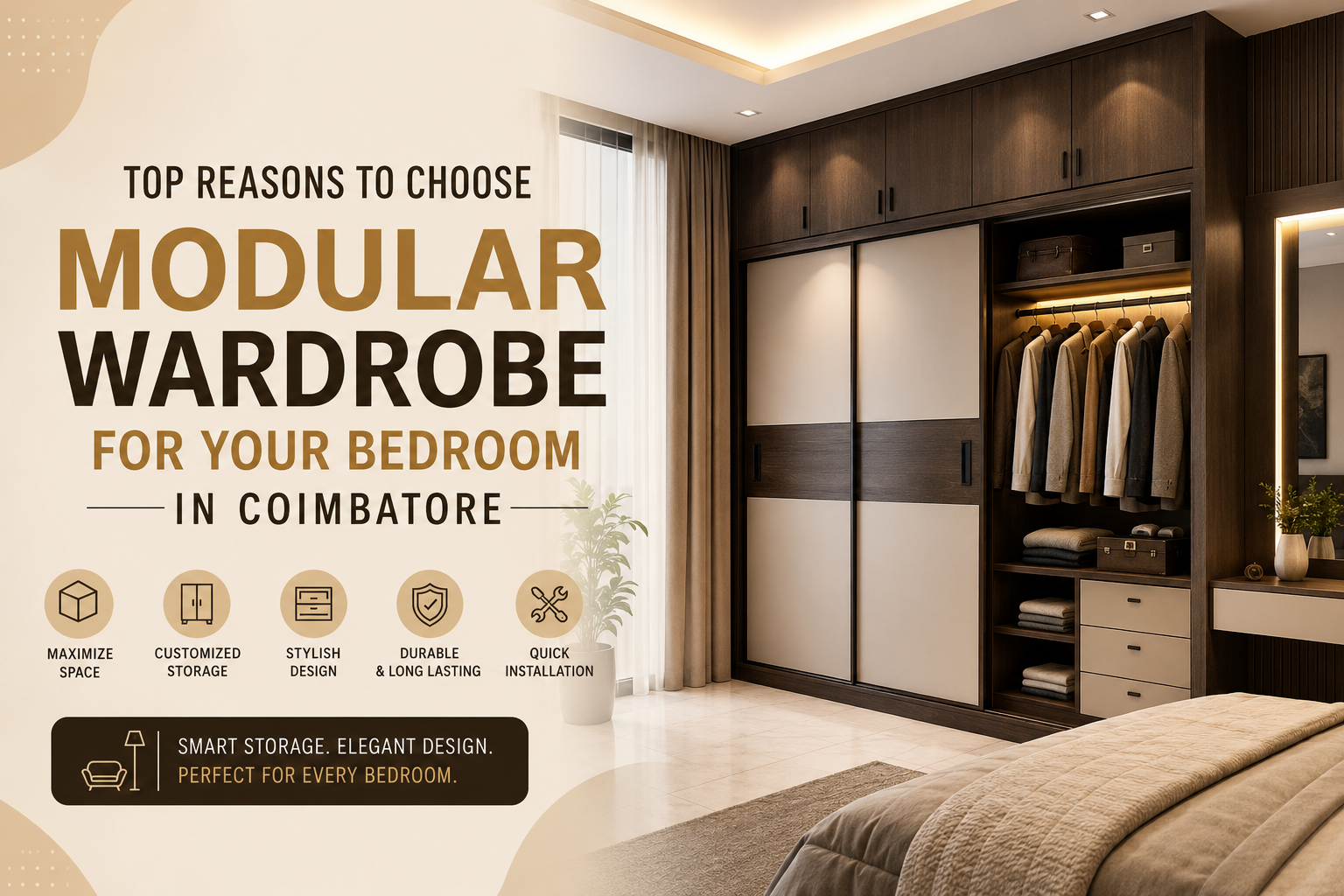 Modular Wardrobe for Bedroom in Coimbatore
